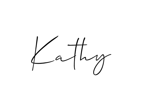 Allison_Script is a professional signature style that is perfect for those who want to add a touch of class to their signature. It is also a great choice for those who want to make their signature more unique. Get Kathy name to fancy signature for free. Kathy signature style 2 images and pictures png