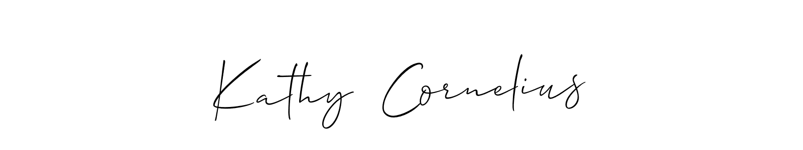 It looks lik you need a new signature style for name Kathy  Cornelius. Design unique handwritten (Allison_Script) signature with our free signature maker in just a few clicks. Kathy  Cornelius signature style 2 images and pictures png