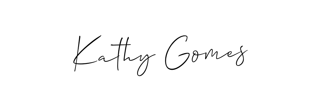 You should practise on your own different ways (Allison_Script) to write your name (Kathy Gomes) in signature. don't let someone else do it for you. Kathy Gomes signature style 2 images and pictures png