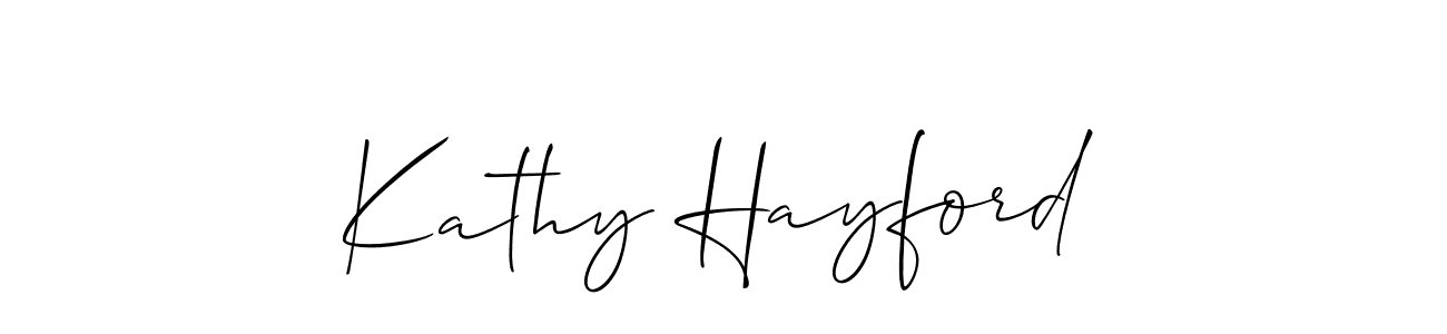 Similarly Allison_Script is the best handwritten signature design. Signature creator online .You can use it as an online autograph creator for name Kathy Hayford. Kathy Hayford signature style 2 images and pictures png
