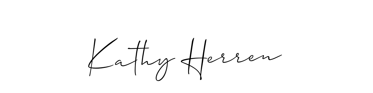 Kathy Herren stylish signature style. Best Handwritten Sign (Allison_Script) for my name. Handwritten Signature Collection Ideas for my name Kathy Herren. Kathy Herren signature style 2 images and pictures png