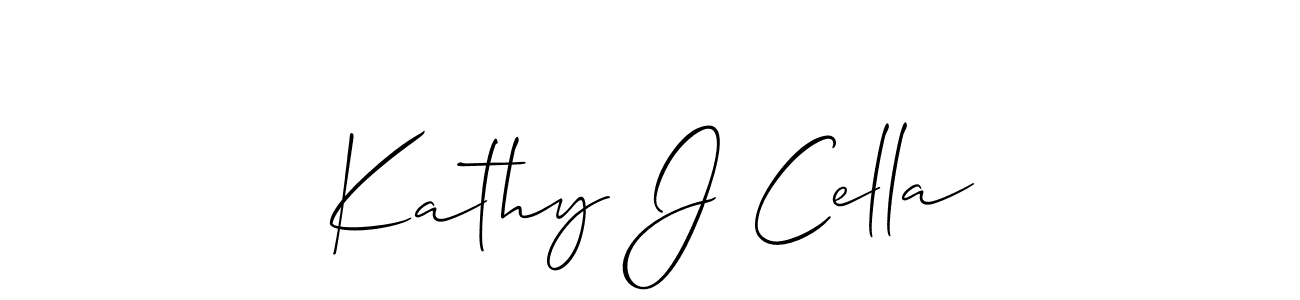 How to make Kathy J Cella signature? Allison_Script is a professional autograph style. Create handwritten signature for Kathy J Cella name. Kathy J Cella signature style 2 images and pictures png