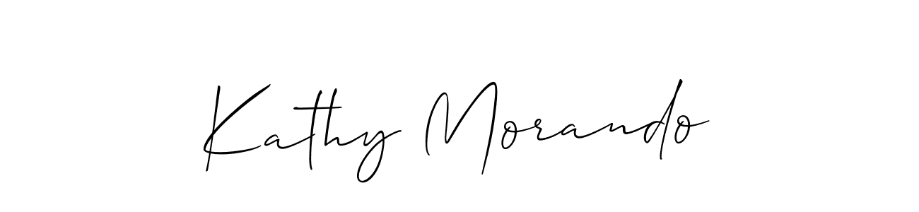 Also we have Kathy Morando name is the best signature style. Create professional handwritten signature collection using Allison_Script autograph style. Kathy Morando signature style 2 images and pictures png