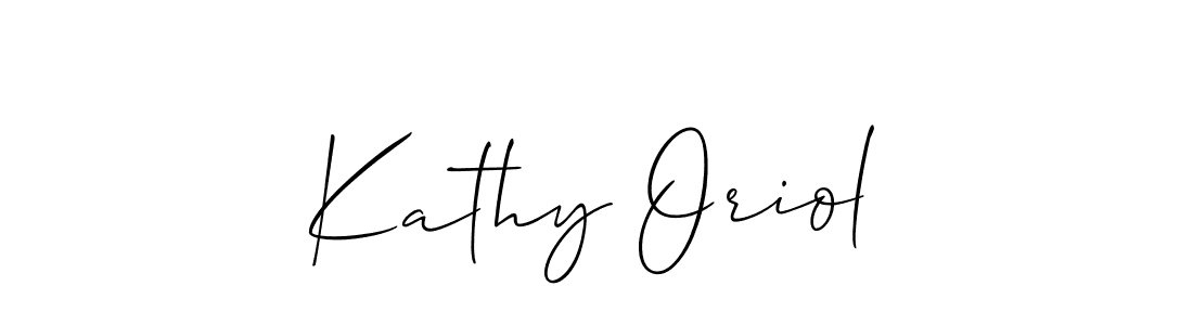 if you are searching for the best signature style for your name Kathy Oriol. so please give up your signature search. here we have designed multiple signature styles  using Allison_Script. Kathy Oriol signature style 2 images and pictures png