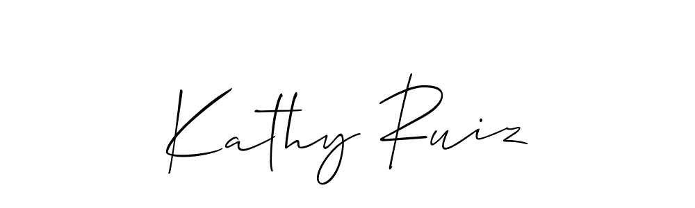 Allison_Script is a professional signature style that is perfect for those who want to add a touch of class to their signature. It is also a great choice for those who want to make their signature more unique. Get Kathy Ruiz name to fancy signature for free. Kathy Ruiz signature style 2 images and pictures png
