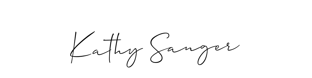 if you are searching for the best signature style for your name Kathy Sanger. so please give up your signature search. here we have designed multiple signature styles  using Allison_Script. Kathy Sanger signature style 2 images and pictures png