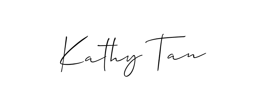 You should practise on your own different ways (Allison_Script) to write your name (Kathy Tan) in signature. don't let someone else do it for you. Kathy Tan signature style 2 images and pictures png