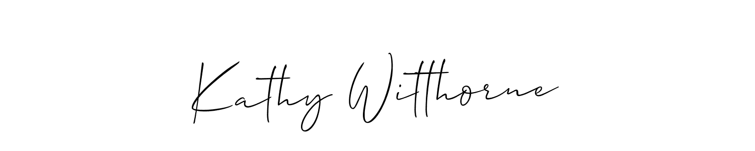 Also we have Kathy Witthorne name is the best signature style. Create professional handwritten signature collection using Allison_Script autograph style. Kathy Witthorne signature style 2 images and pictures png