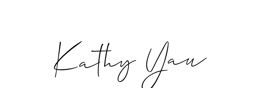Similarly Allison_Script is the best handwritten signature design. Signature creator online .You can use it as an online autograph creator for name Kathy Yau. Kathy Yau signature style 2 images and pictures png