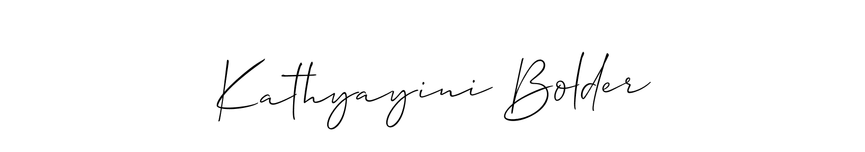 Design your own signature with our free online signature maker. With this signature software, you can create a handwritten (Allison_Script) signature for name Kathyayini Bolder. Kathyayini Bolder signature style 2 images and pictures png