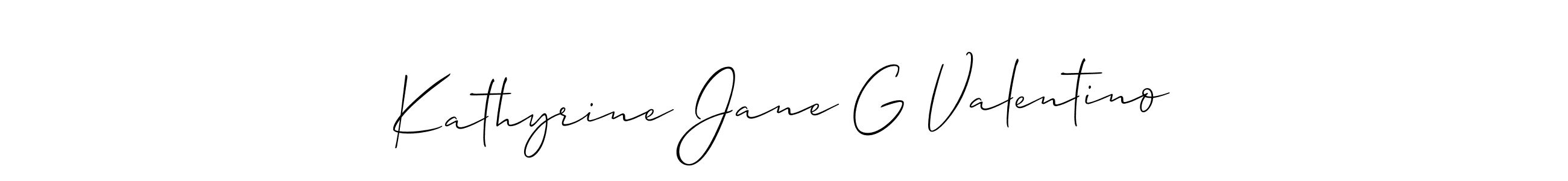 if you are searching for the best signature style for your name Kathyrine Jane G Valentino. so please give up your signature search. here we have designed multiple signature styles  using Allison_Script. Kathyrine Jane G Valentino signature style 2 images and pictures png