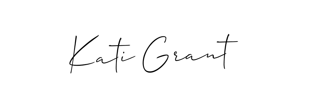 Allison_Script is a professional signature style that is perfect for those who want to add a touch of class to their signature. It is also a great choice for those who want to make their signature more unique. Get Kati Grant name to fancy signature for free. Kati Grant signature style 2 images and pictures png