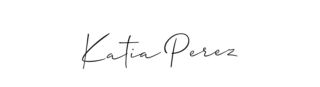 You should practise on your own different ways (Allison_Script) to write your name (Katia Perez) in signature. don't let someone else do it for you. Katia Perez signature style 2 images and pictures png
