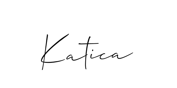 You should practise on your own different ways (Allison_Script) to write your name (Katica) in signature. don't let someone else do it for you. Katica signature style 2 images and pictures png