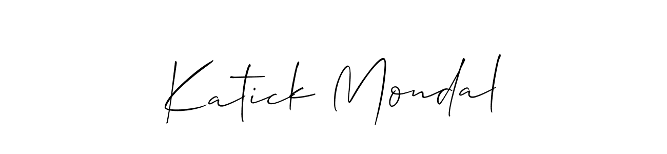 How to make Katick Mondal signature? Allison_Script is a professional autograph style. Create handwritten signature for Katick Mondal name. Katick Mondal signature style 2 images and pictures png