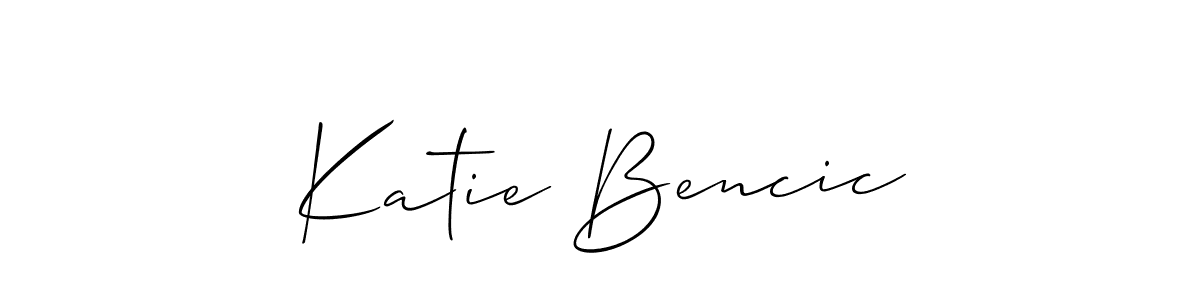 The best way (Allison_Script) to make a short signature is to pick only two or three words in your name. The name Katie Bencic include a total of six letters. For converting this name. Katie Bencic signature style 2 images and pictures png