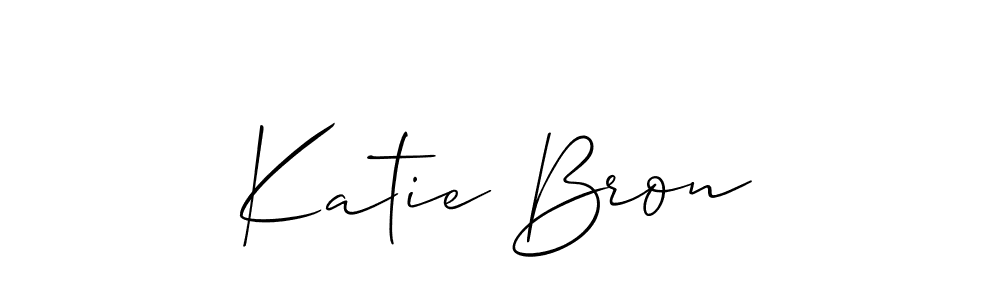 How to make Katie Bron name signature. Use Allison_Script style for creating short signs online. This is the latest handwritten sign. Katie Bron signature style 2 images and pictures png