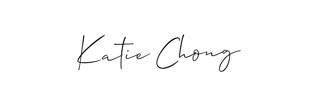 How to make Katie Chong name signature. Use Allison_Script style for creating short signs online. This is the latest handwritten sign. Katie Chong signature style 2 images and pictures png