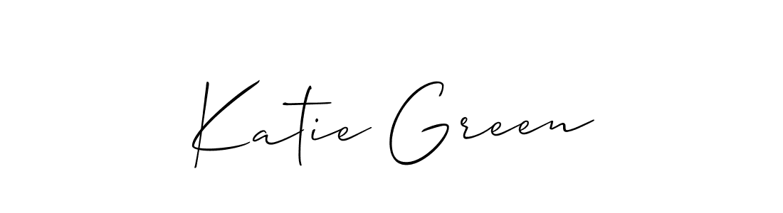 The best way (Allison_Script) to make a short signature is to pick only two or three words in your name. The name Katie Green include a total of six letters. For converting this name. Katie Green signature style 2 images and pictures png