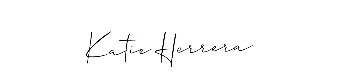 It looks lik you need a new signature style for name Katie Herrera. Design unique handwritten (Allison_Script) signature with our free signature maker in just a few clicks. Katie Herrera signature style 2 images and pictures png
