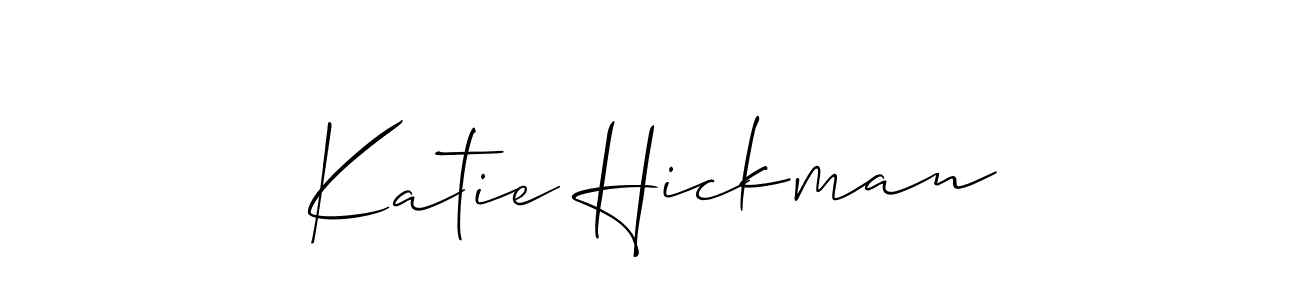 Design your own signature with our free online signature maker. With this signature software, you can create a handwritten (Allison_Script) signature for name Katie Hickman. Katie Hickman signature style 2 images and pictures png