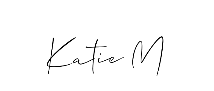 Design your own signature with our free online signature maker. With this signature software, you can create a handwritten (Allison_Script) signature for name Katie M. Katie M signature style 2 images and pictures png