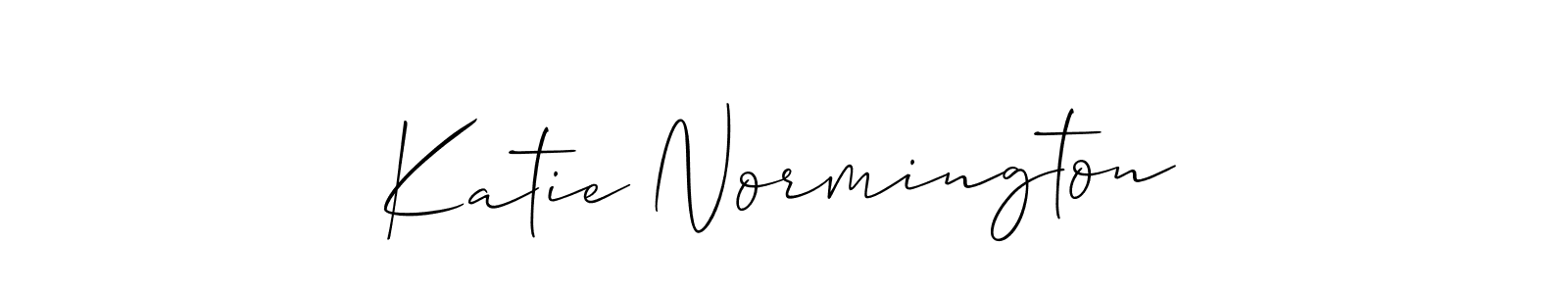 It looks lik you need a new signature style for name Katie Normington. Design unique handwritten (Allison_Script) signature with our free signature maker in just a few clicks. Katie Normington signature style 2 images and pictures png