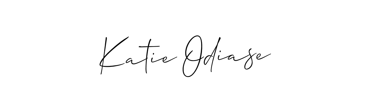 How to Draw Katie Odiase signature style? Allison_Script is a latest design signature styles for name Katie Odiase. Katie Odiase signature style 2 images and pictures png