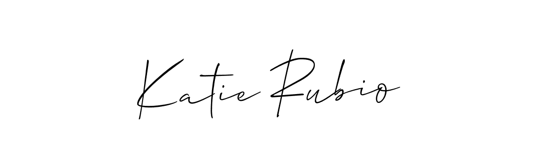 Katie Rubio stylish signature style. Best Handwritten Sign (Allison_Script) for my name. Handwritten Signature Collection Ideas for my name Katie Rubio. Katie Rubio signature style 2 images and pictures png