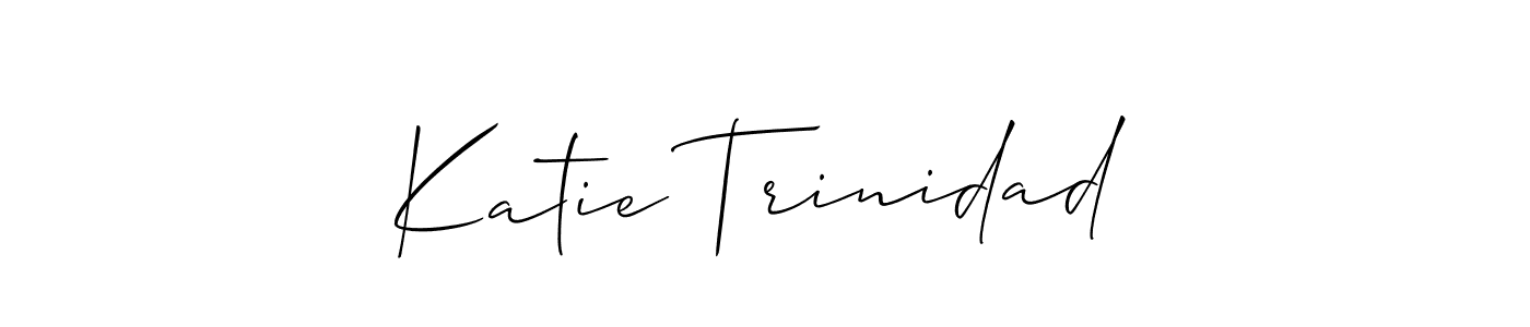 This is the best signature style for the Katie Trinidad name. Also you like these signature font (Allison_Script). Mix name signature. Katie Trinidad signature style 2 images and pictures png