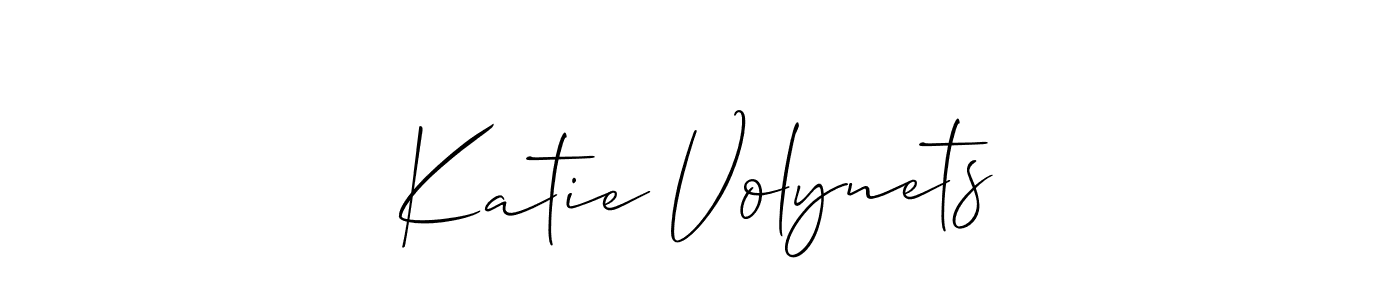 Create a beautiful signature design for name Katie Volynets. With this signature (Allison_Script) fonts, you can make a handwritten signature for free. Katie Volynets signature style 2 images and pictures png