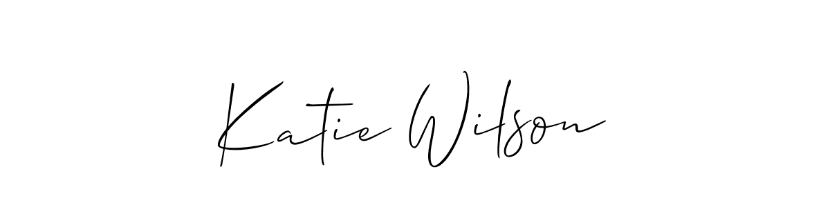 How to make Katie Wilson signature? Allison_Script is a professional autograph style. Create handwritten signature for Katie Wilson name. Katie Wilson signature style 2 images and pictures png