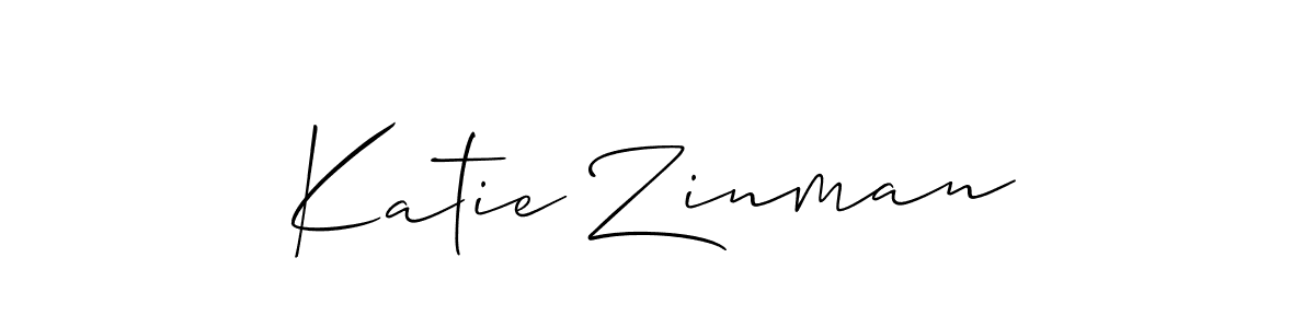 Design your own signature with our free online signature maker. With this signature software, you can create a handwritten (Allison_Script) signature for name Katie Zinman. Katie Zinman signature style 2 images and pictures png