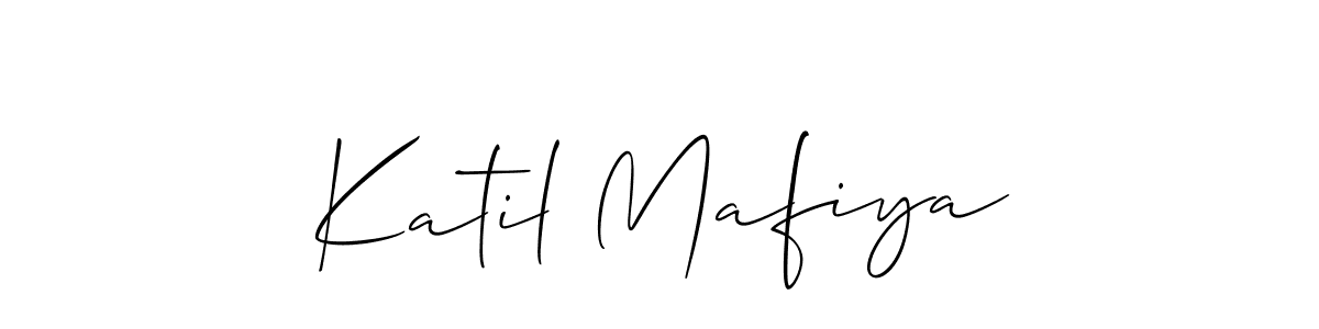 Design your own signature with our free online signature maker. With this signature software, you can create a handwritten (Allison_Script) signature for name Katil Mafiya. Katil Mafiya signature style 2 images and pictures png