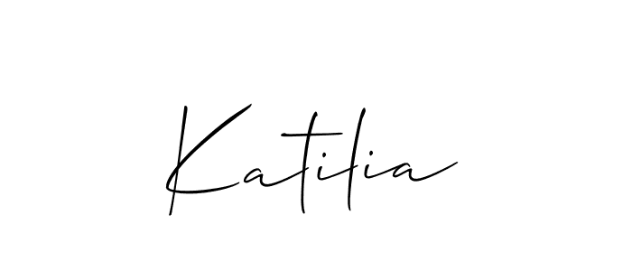 Make a beautiful signature design for name Katilia. With this signature (Allison_Script) style, you can create a handwritten signature for free. Katilia signature style 2 images and pictures png