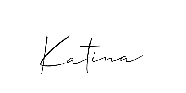 How to make Katina name signature. Use Allison_Script style for creating short signs online. This is the latest handwritten sign. Katina signature style 2 images and pictures png