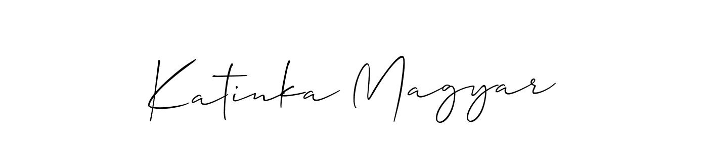 Create a beautiful signature design for name Katinka Magyar. With this signature (Allison_Script) fonts, you can make a handwritten signature for free. Katinka Magyar signature style 2 images and pictures png