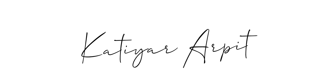 Allison_Script is a professional signature style that is perfect for those who want to add a touch of class to their signature. It is also a great choice for those who want to make their signature more unique. Get Katiyar Arpit name to fancy signature for free. Katiyar Arpit signature style 2 images and pictures png