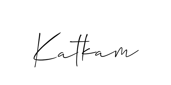 Also we have Katkam name is the best signature style. Create professional handwritten signature collection using Allison_Script autograph style. Katkam signature style 2 images and pictures png