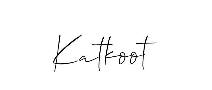 Allison_Script is a professional signature style that is perfect for those who want to add a touch of class to their signature. It is also a great choice for those who want to make their signature more unique. Get Katkoot name to fancy signature for free. Katkoot signature style 2 images and pictures png