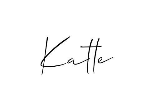 Make a short Katle signature style. Manage your documents anywhere anytime using Allison_Script. Create and add eSignatures, submit forms, share and send files easily. Katle signature style 2 images and pictures png