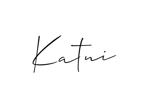Katni stylish signature style. Best Handwritten Sign (Allison_Script) for my name. Handwritten Signature Collection Ideas for my name Katni. Katni signature style 2 images and pictures png