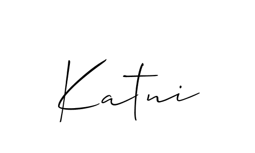 Katni stylish signature style. Best Handwritten Sign (Allison_Script) for my name. Handwritten Signature Collection Ideas for my name Katni. Katni signature style 2 images and pictures png