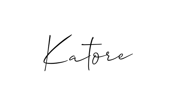 The best way (Allison_Script) to make a short signature is to pick only two or three words in your name. The name Katore include a total of six letters. For converting this name. Katore signature style 2 images and pictures png