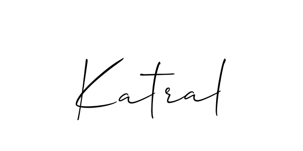 How to make Katral signature? Allison_Script is a professional autograph style. Create handwritten signature for Katral name. Katral signature style 2 images and pictures png