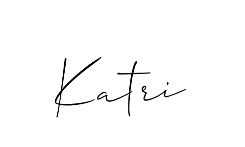 Design your own signature with our free online signature maker. With this signature software, you can create a handwritten (Allison_Script) signature for name Katri. Katri signature style 2 images and pictures png