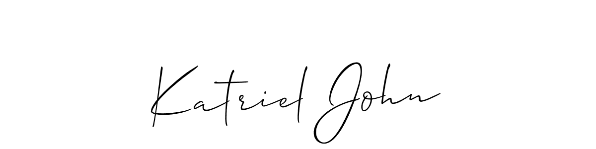 How to Draw Katriel John signature style? Allison_Script is a latest design signature styles for name Katriel John. Katriel John signature style 2 images and pictures png