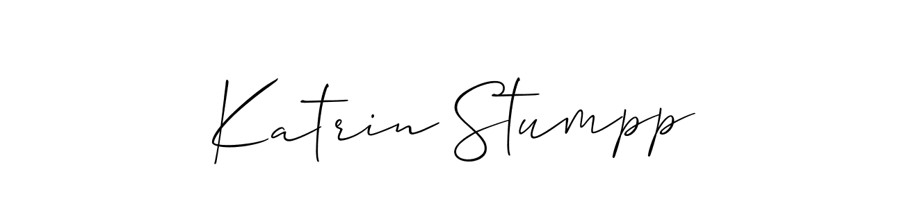 How to make Katrin Stumpp name signature. Use Allison_Script style for creating short signs online. This is the latest handwritten sign. Katrin Stumpp signature style 2 images and pictures png