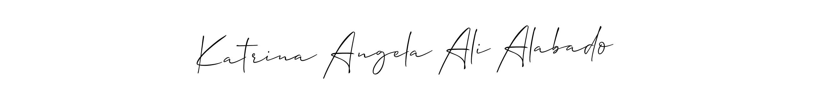 Also You can easily find your signature by using the search form. We will create Katrina Angela Ali Alabado name handwritten signature images for you free of cost using Allison_Script sign style. Katrina Angela Ali Alabado signature style 2 images and pictures png