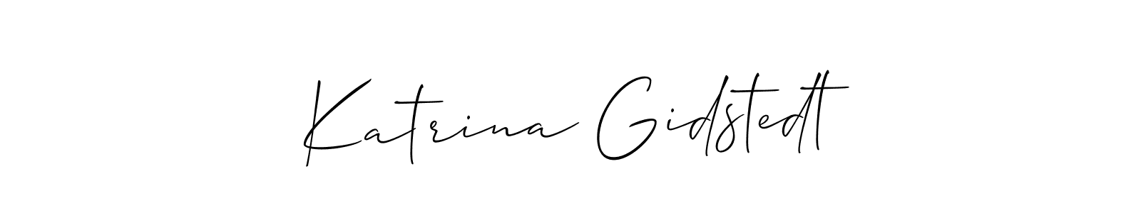Katrina Gidstedt stylish signature style. Best Handwritten Sign (Allison_Script) for my name. Handwritten Signature Collection Ideas for my name Katrina Gidstedt. Katrina Gidstedt signature style 2 images and pictures png
